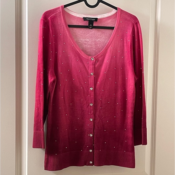 WHBM White House Black Market Cardigan Sweater with stones - Picture 1 of 12
